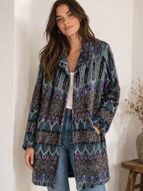 Diane Von Furstenberg Pita Wool Long Sweater Coat Gossip Girl S